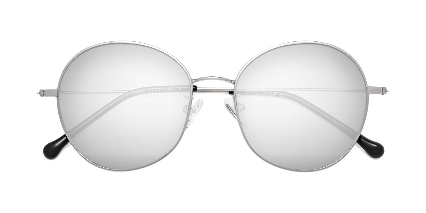 Dallas - Silver Flash Mirrored Sunglasses