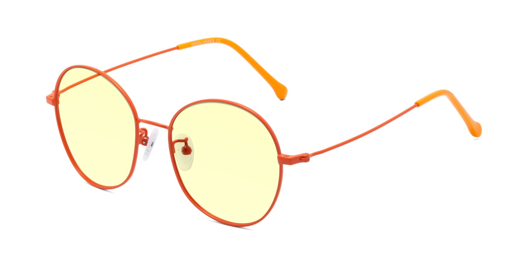Angle of Dallas in Orange with Light Yellow Tinted Lenses