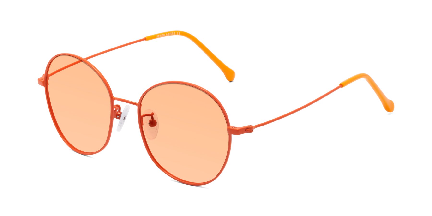 Angle of Dallas in Orange with Light Orange Tinted Lenses