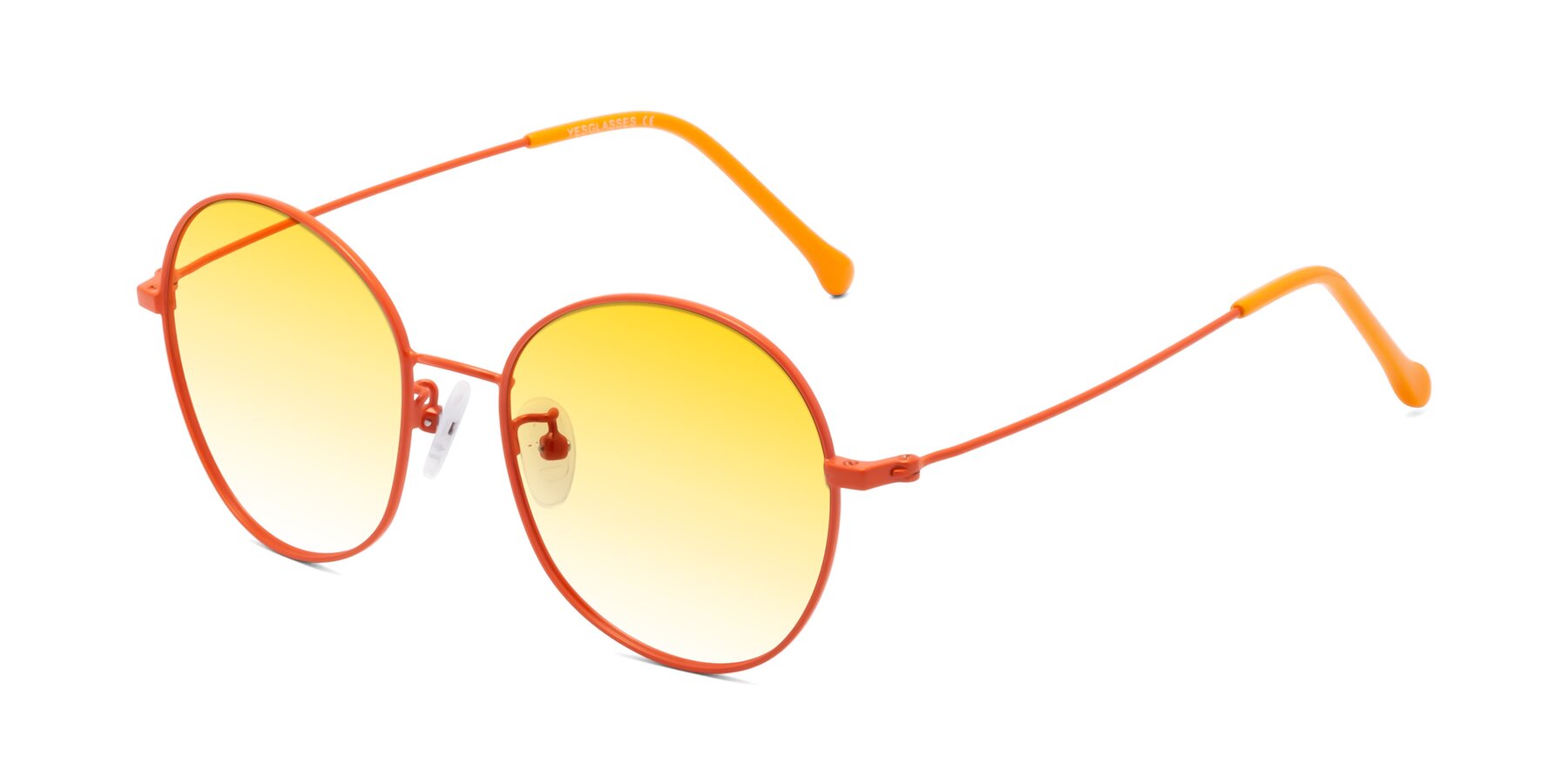 Angle of Dallas in Orange with Yellow Gradient Lenses