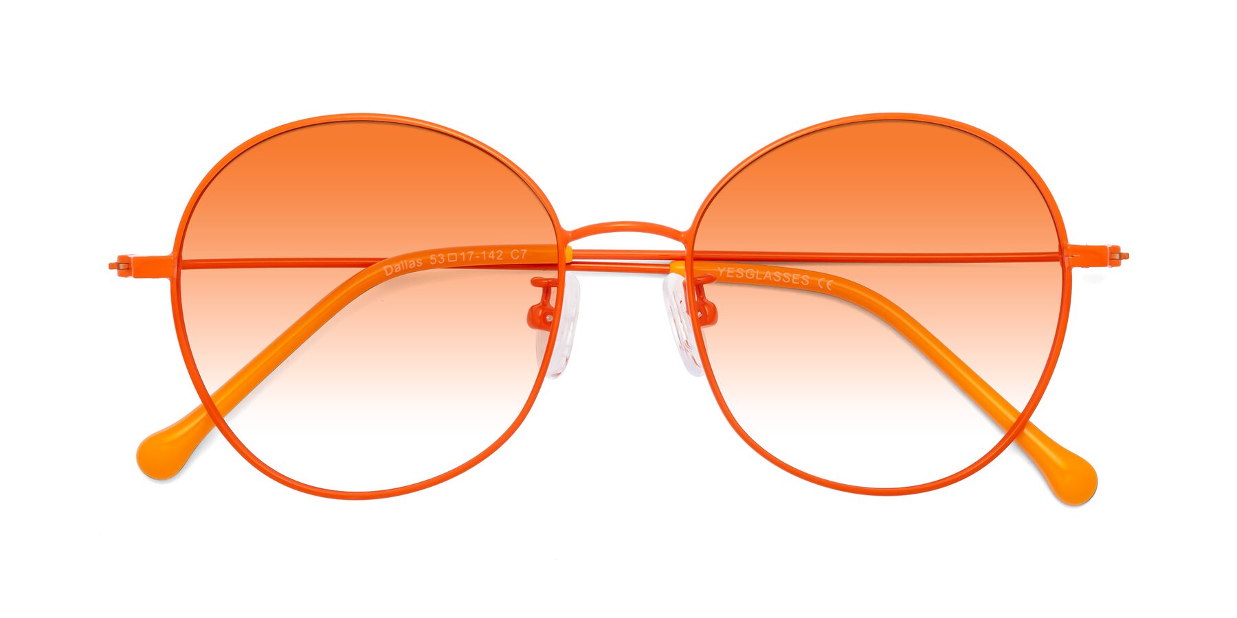 Folded Front of Dallas in Orange with Orange Gradient Lenses