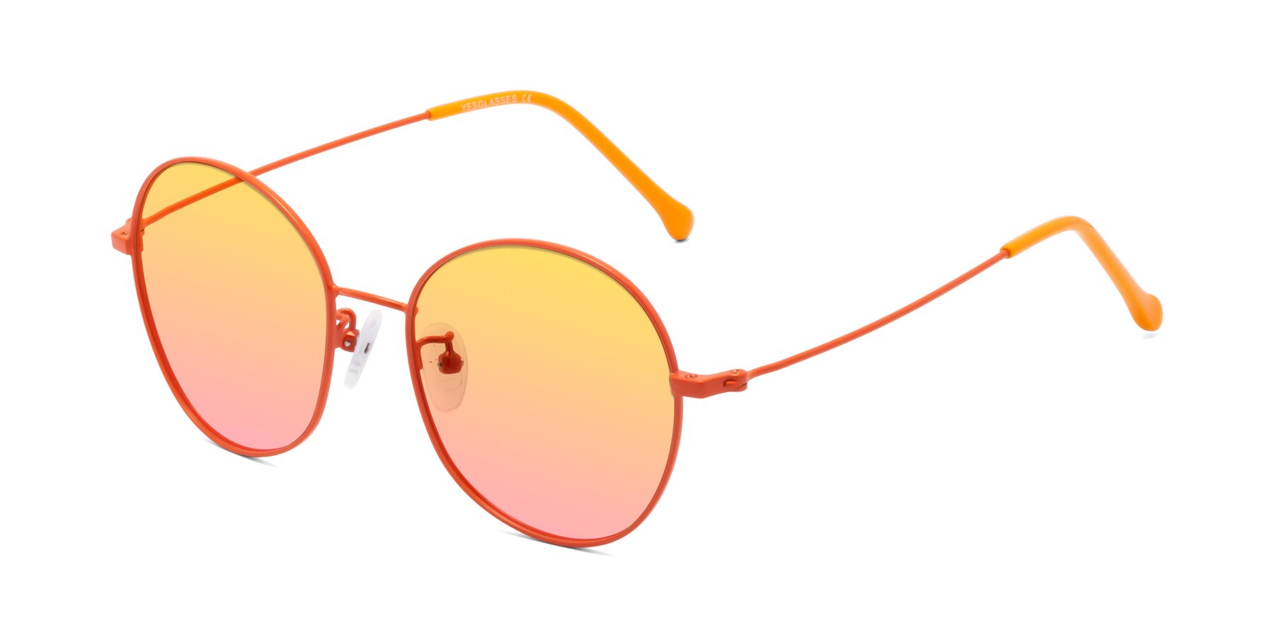 Angle of Dallas in Orange with Yellow / Pink Gradient Lenses
