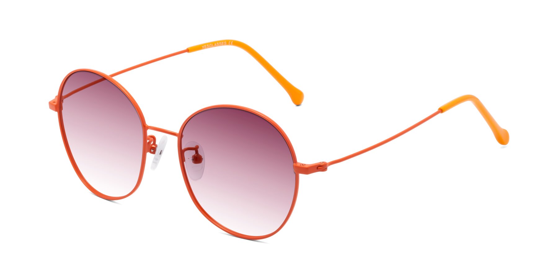 Angle of Dallas in Orange with Wine Gradient Lenses