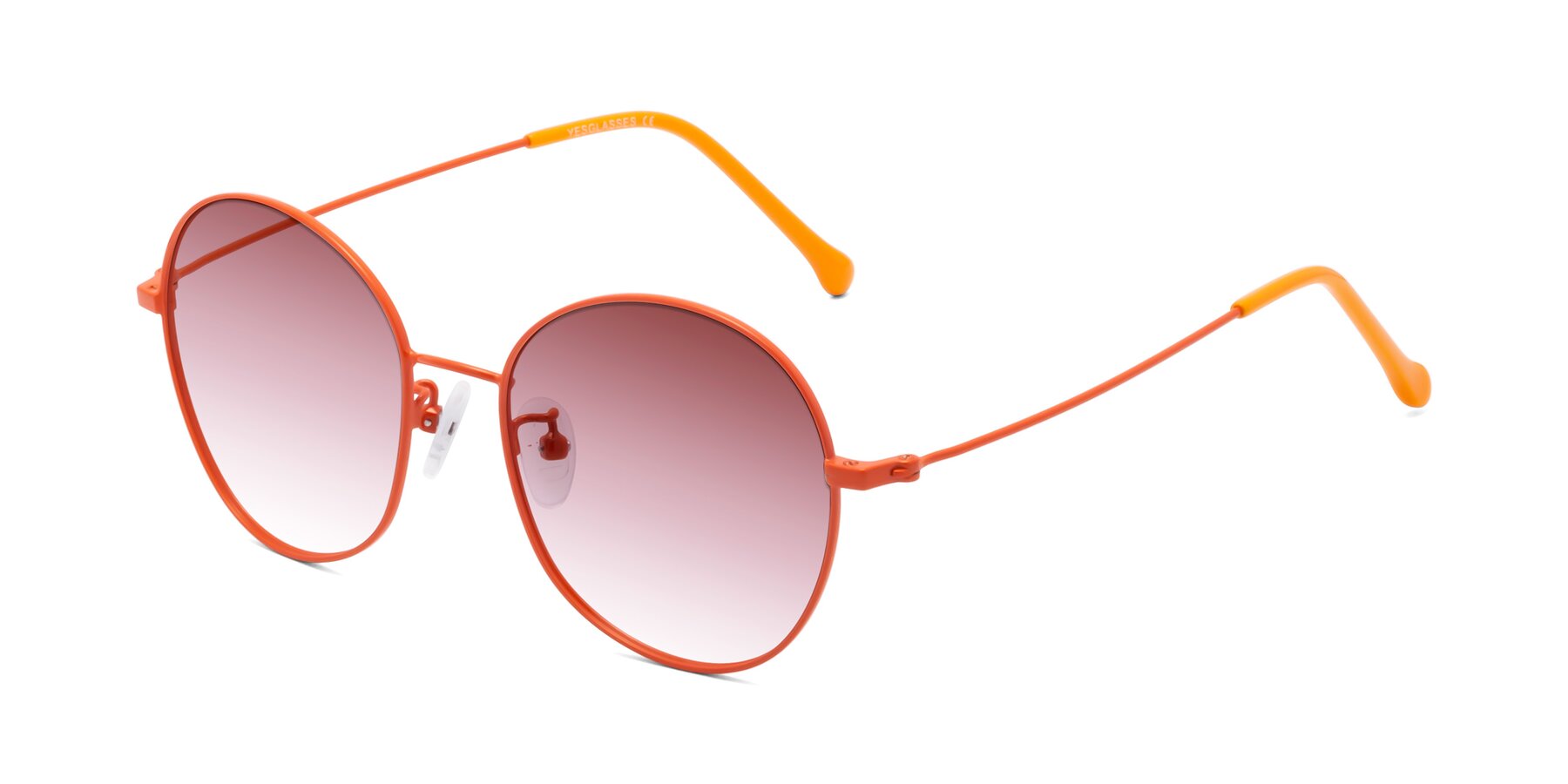 Angle of Dallas in Orange with Garnet Gradient Lenses