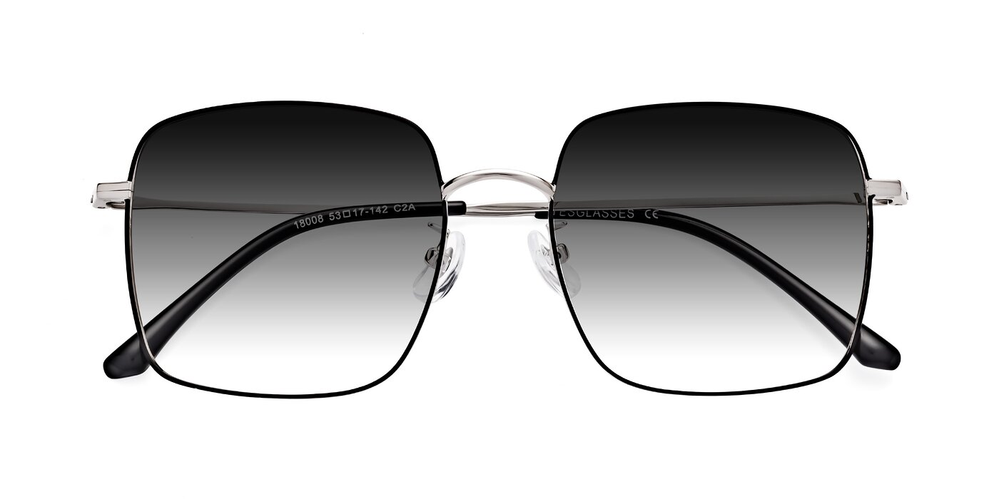 Billie - Black / Silver Gradient Sunglasses