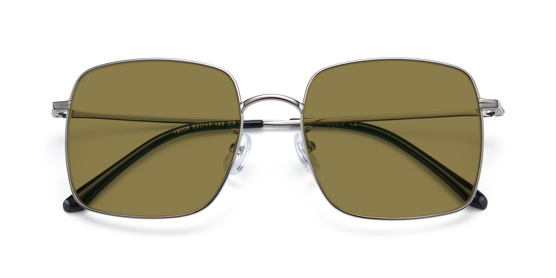 Folded Front of Billie in Silver with Brown Polarized Lenses