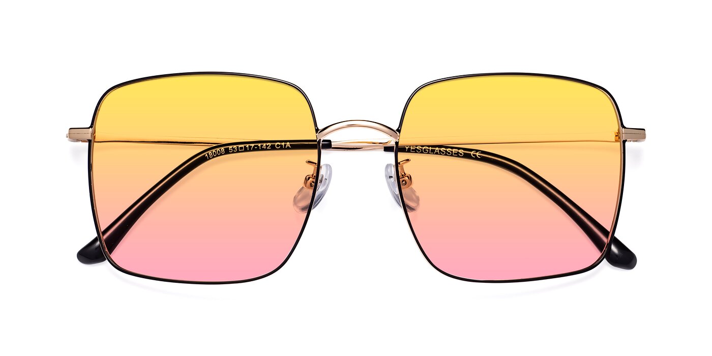 Billie - Black / Gold Gradient Sunglasses