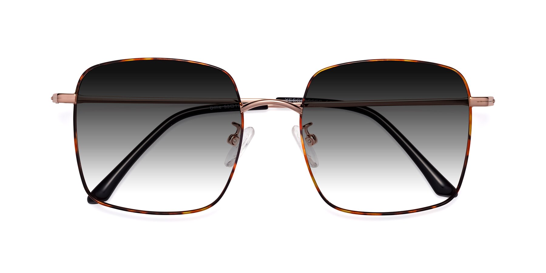 Folded Front of Billie in Tortoise with Gray Gradient Lenses