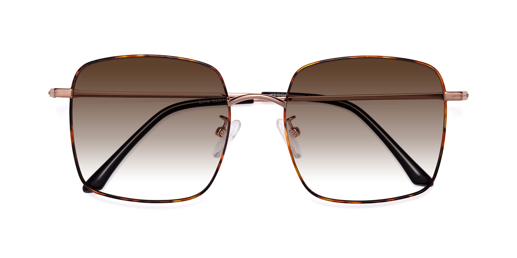 Folded Front of Billie in Tortoise with Brown Gradient Lenses