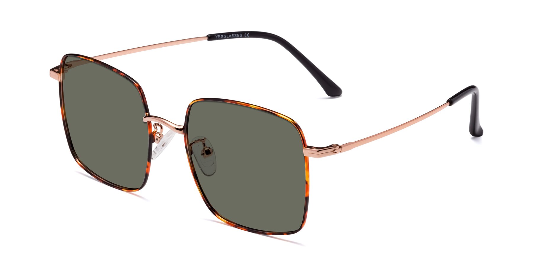 Angle of Billie in Tortoise with Gray Polarized Lenses