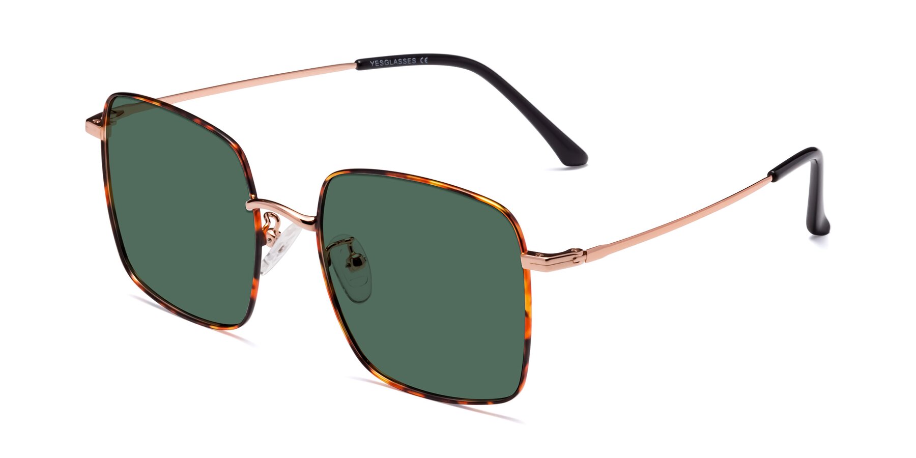 Angle of Billie in Tortoise with Green Polarized Lenses