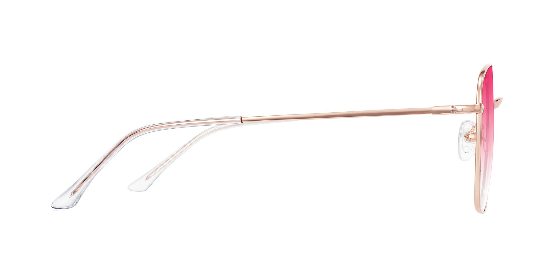 Side of Billie in Rose Gold with Pink Gradient Lenses