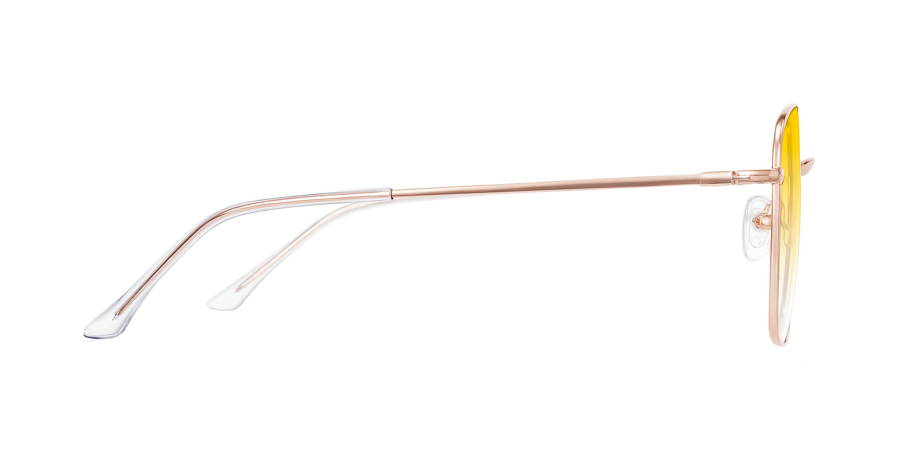 Side of Billie in Rose Gold with Yellow Gradient Lenses