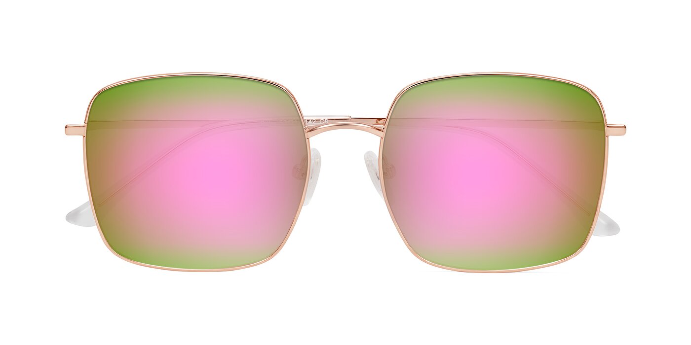 Billie - Rose Gold Flash Mirrored Sunglasses