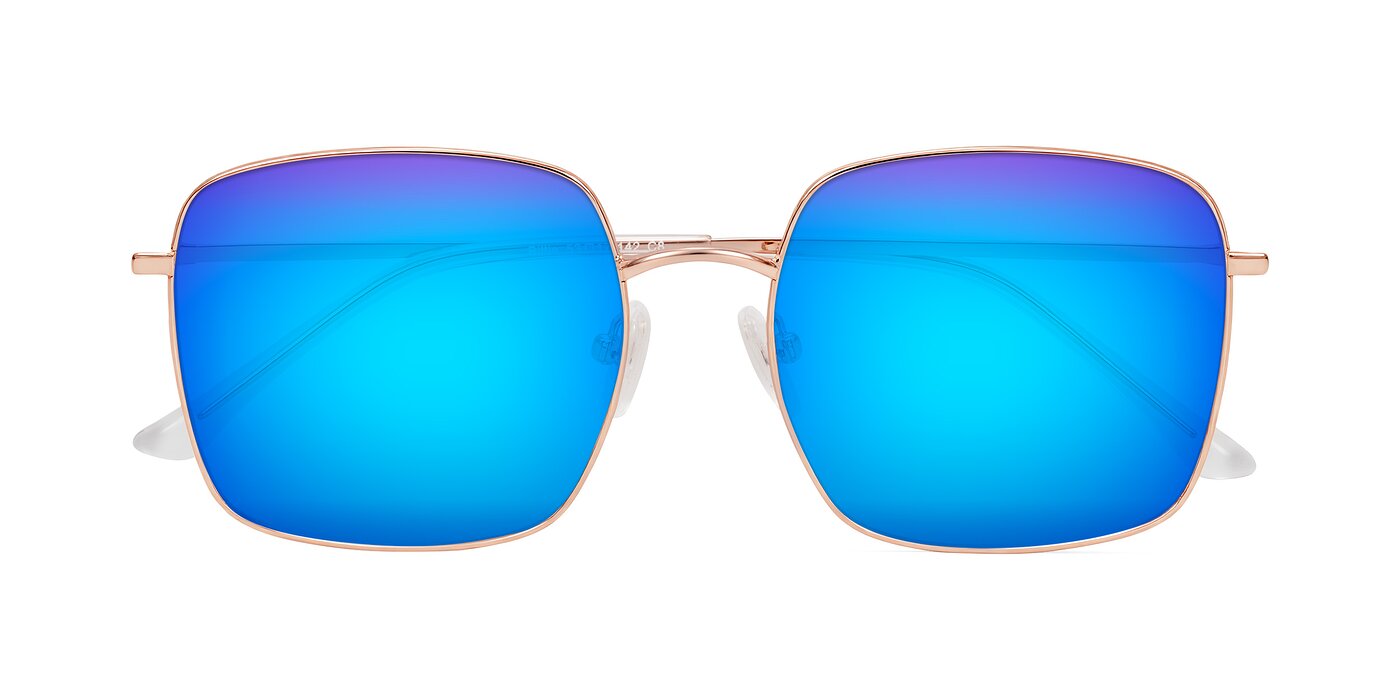 Billie - Rose Gold Flash Mirrored Sunglasses