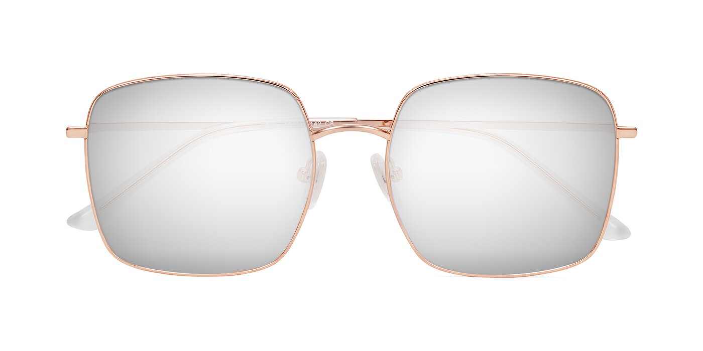 Billie - Rose Gold Flash Mirrored Sunglasses