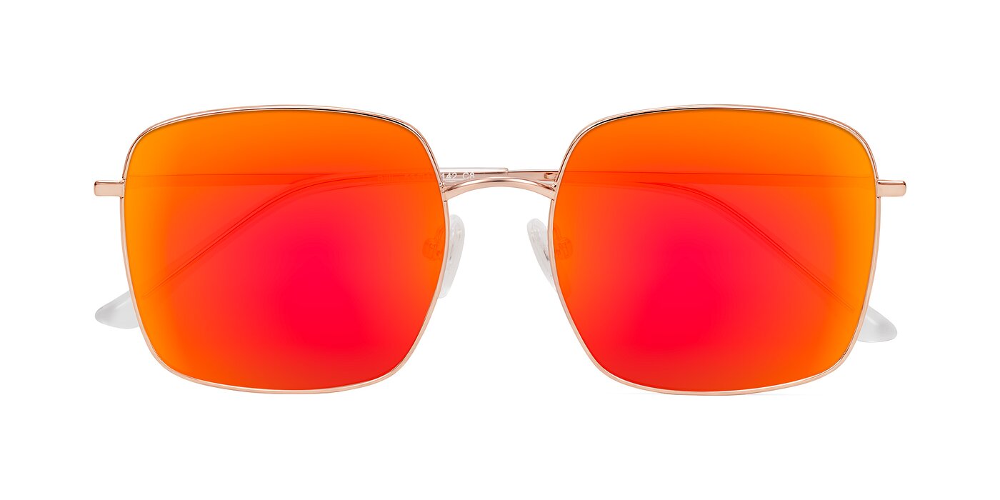 Billie - Rose Gold Flash Mirrored Sunglasses