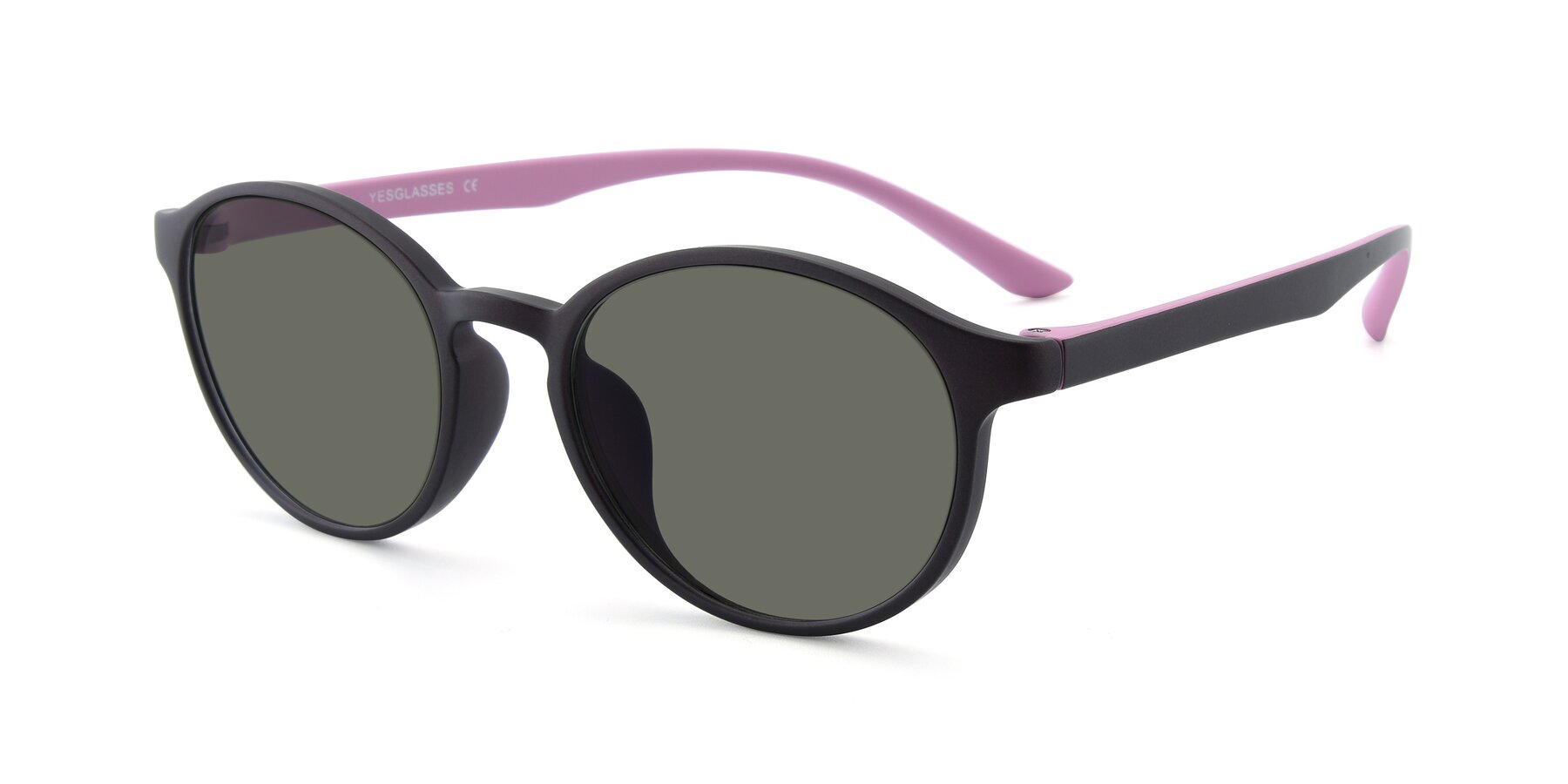 Angle of R+009N in Matte Coffee-Pink with Gray Polarized Lenses