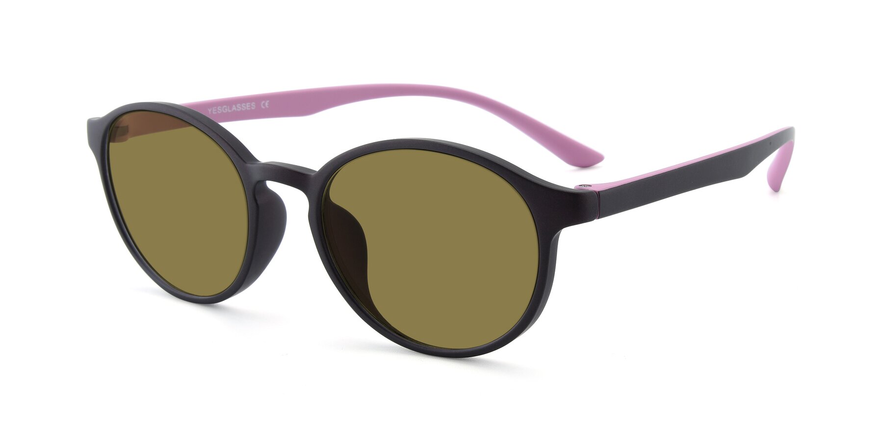Angle of R+009N in Matte Coffee-Pink with Brown Polarized Lenses