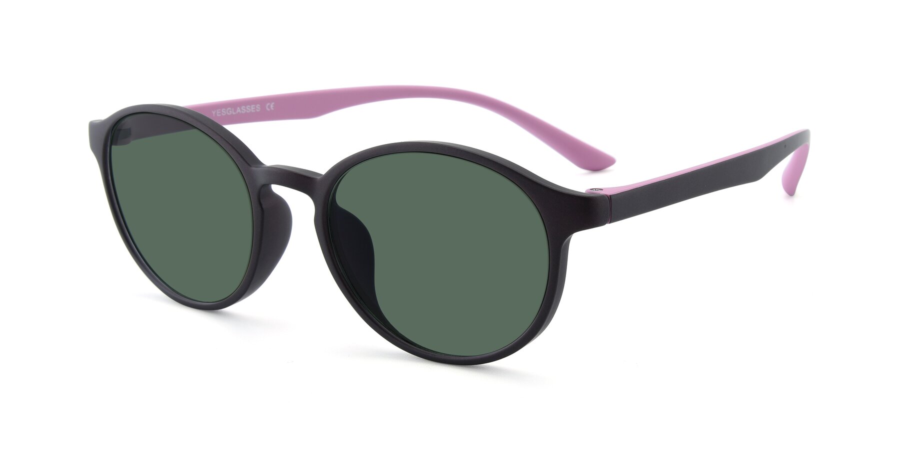 Angle of R+009N in Matte Coffee-Pink with Green Polarized Lenses
