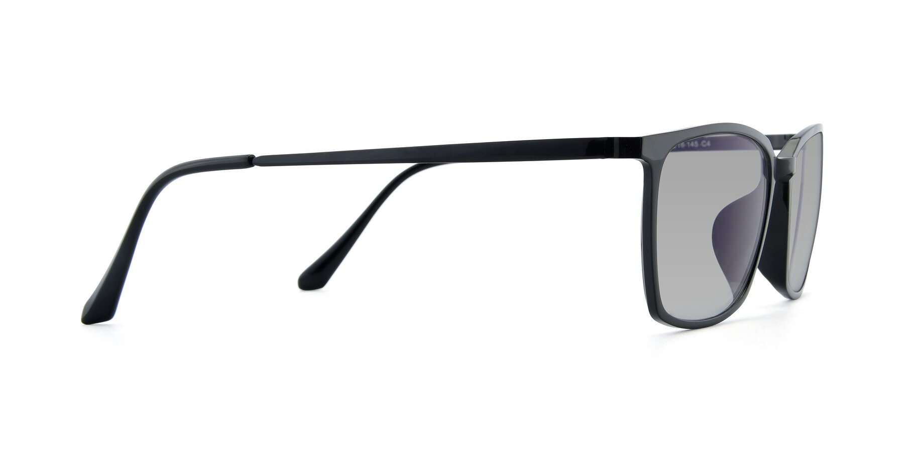 Side of XC-5009 in Black with Light Gray Tinted Lenses
