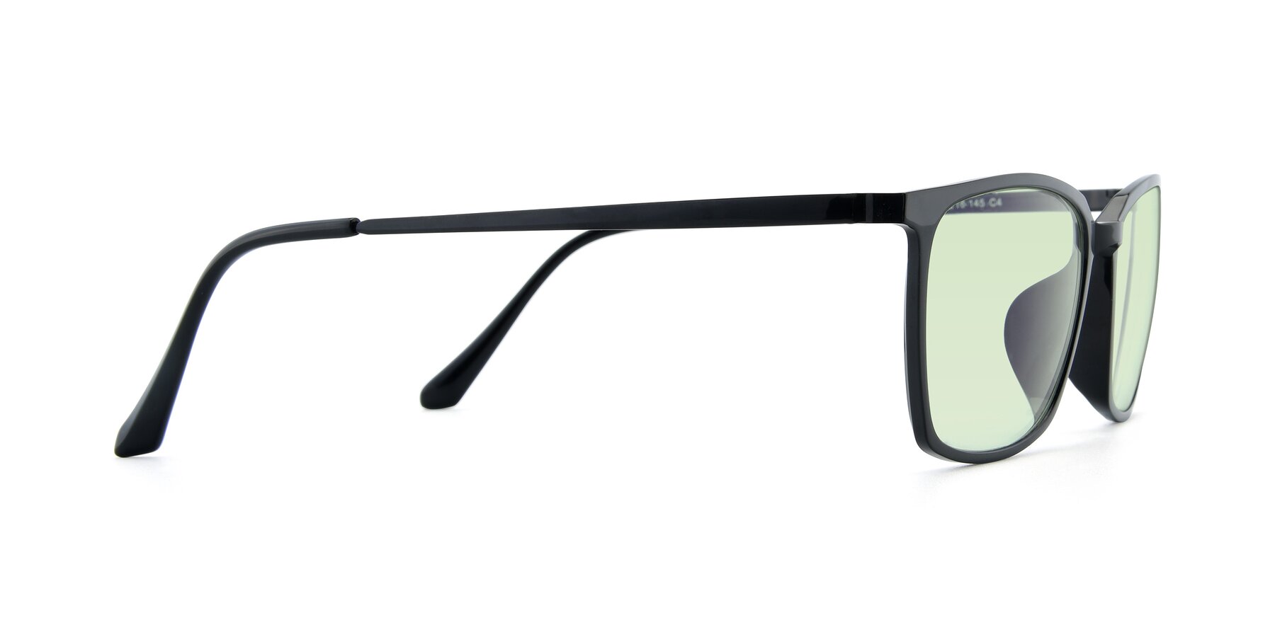 Side of XC-5009 in Black with Light Green Tinted Lenses