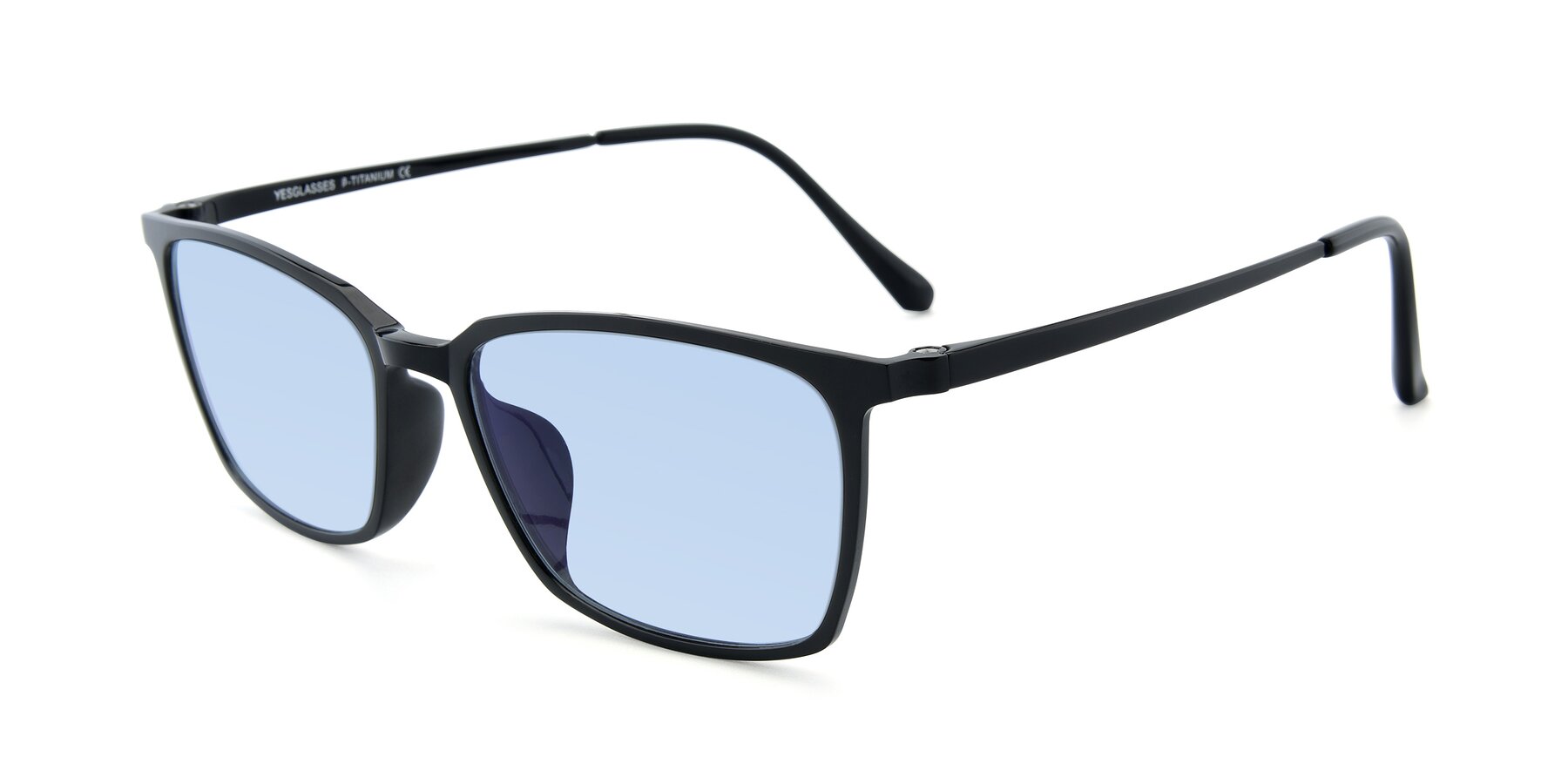 Angle of XC-5009 in Black with Light Blue Tinted Lenses