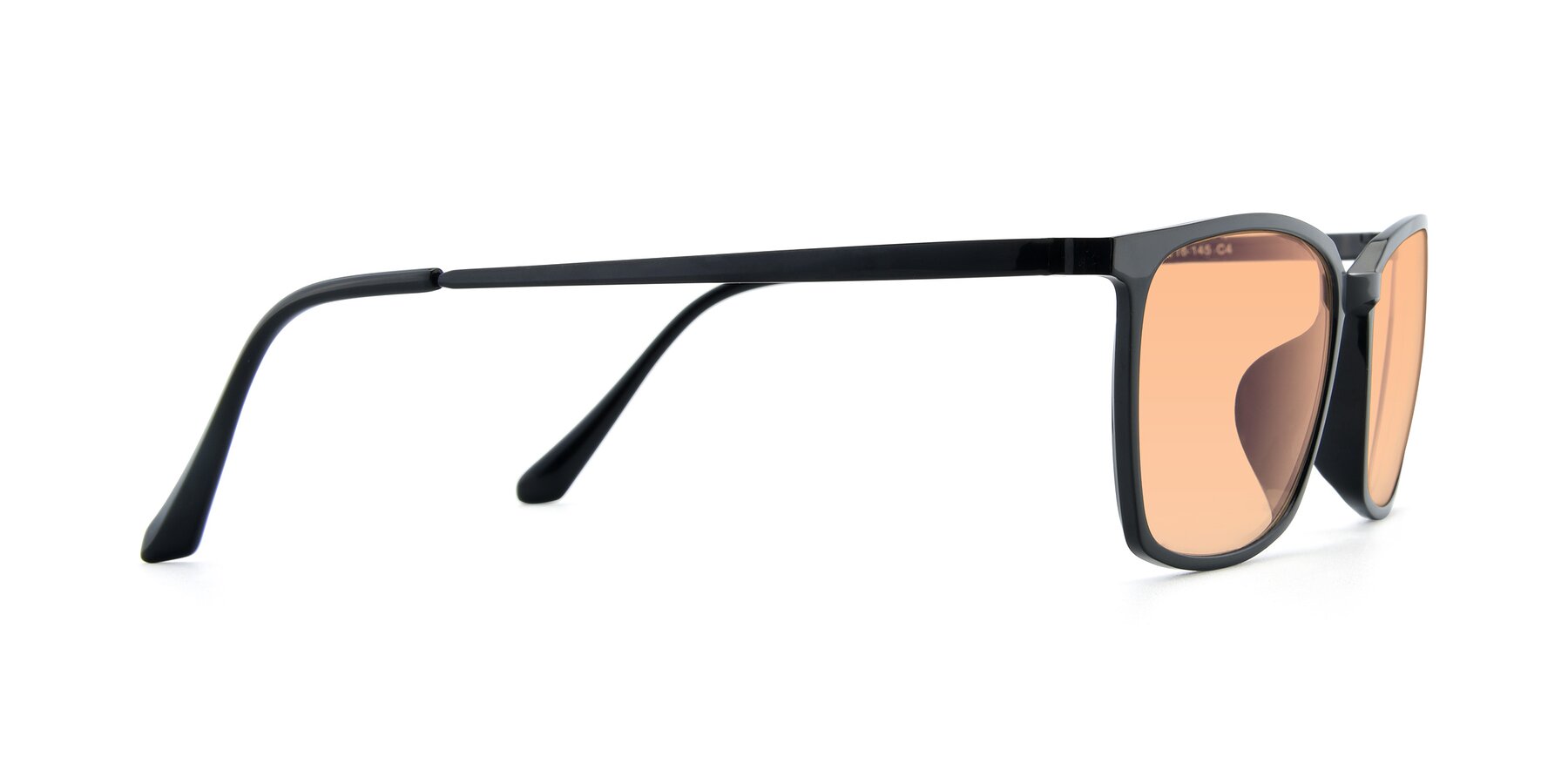 Side of XC-5009 in Black with Light Orange Tinted Lenses