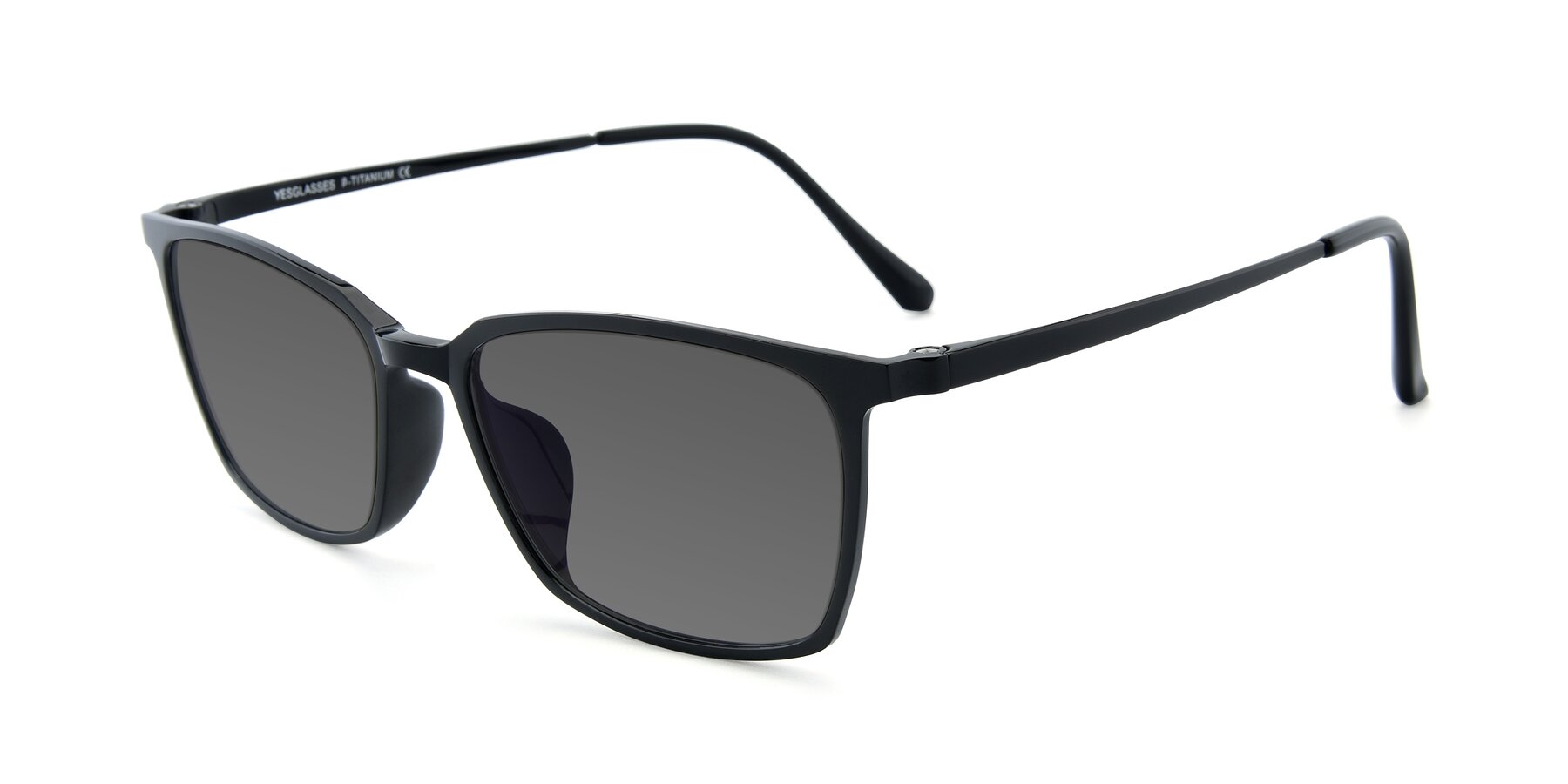 Angle of XC-5009 in Black with Medium Gray Tinted Lenses