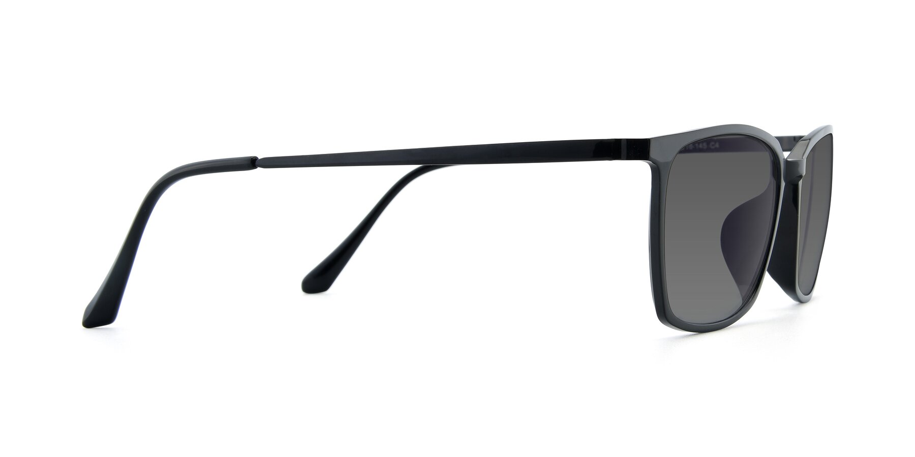 Side of XC-5009 in Black with Medium Gray Tinted Lenses