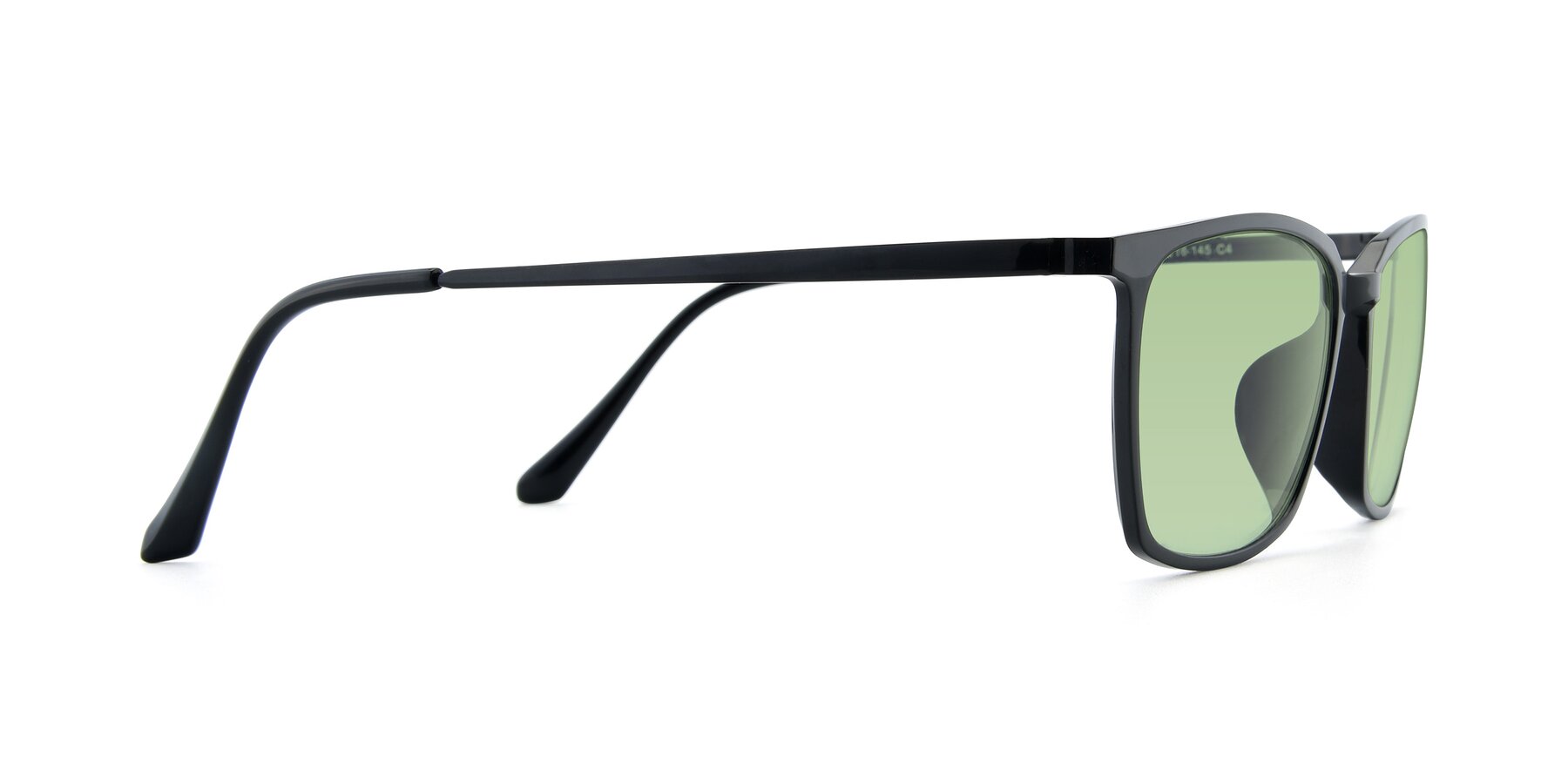Side of XC-5009 in Black with Medium Green Tinted Lenses
