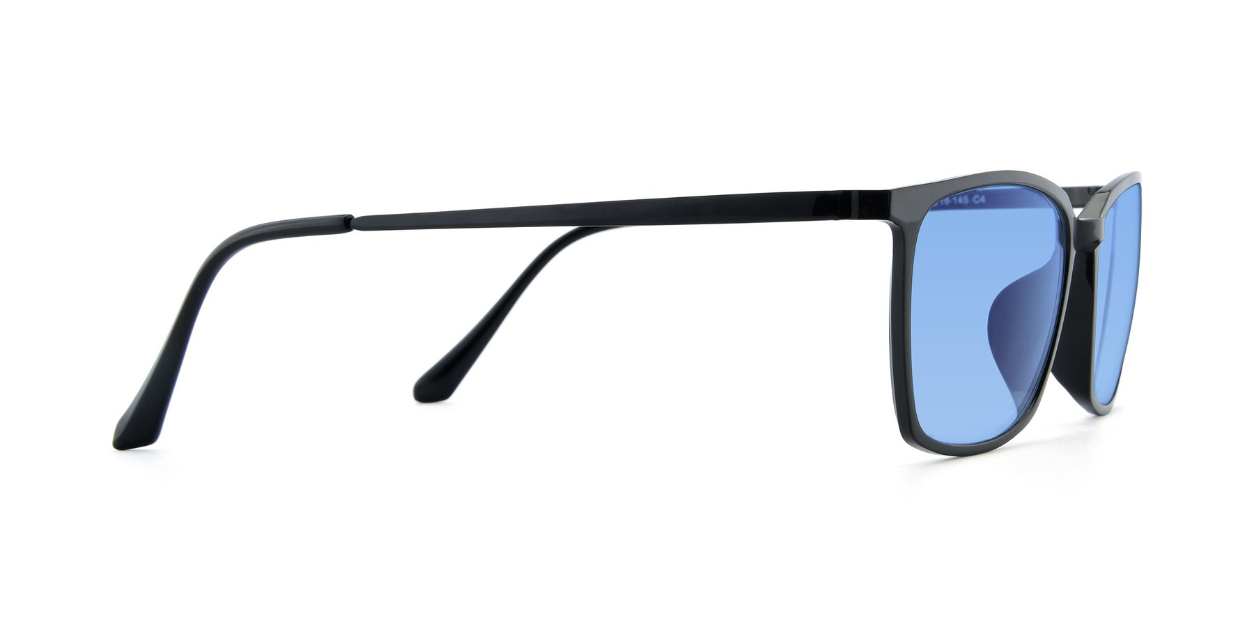 Side of XC-5009 in Black with Medium Blue Tinted Lenses