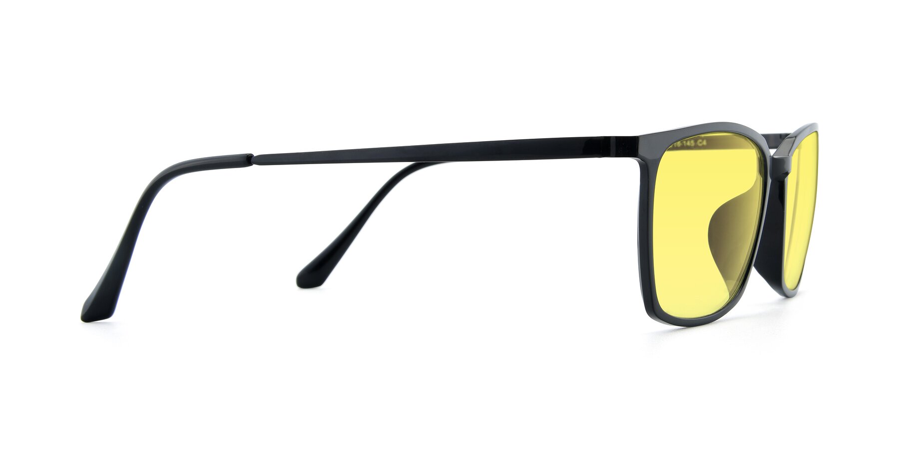 Side of XC-5009 in Black with Medium Yellow Tinted Lenses