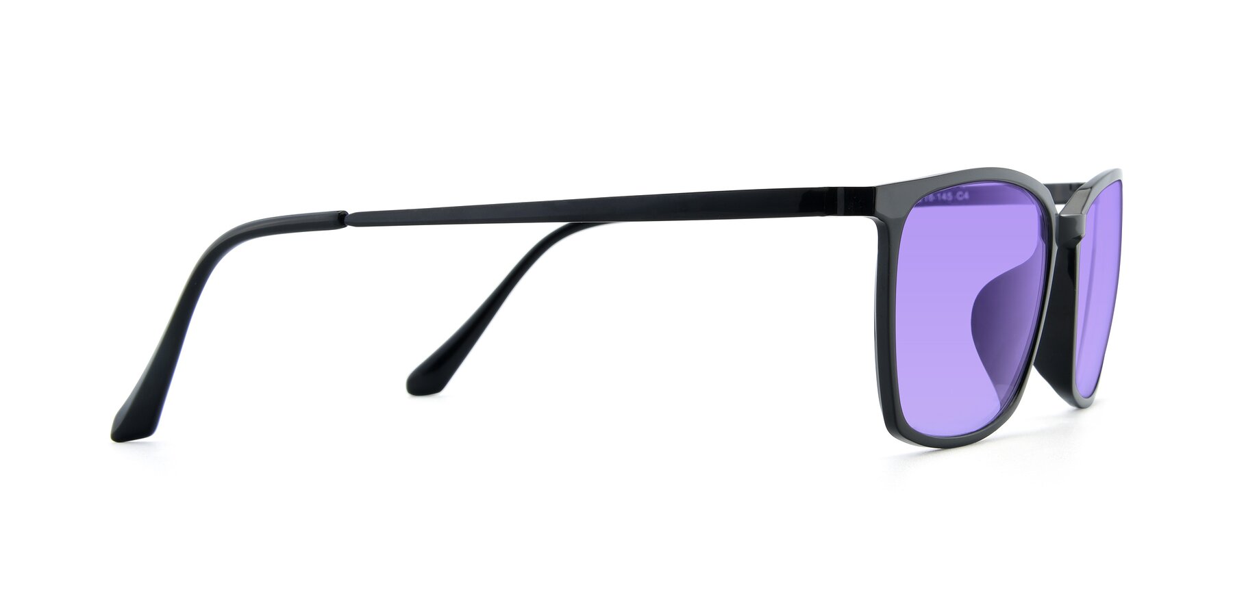 Side of XC-5009 in Black with Medium Purple Tinted Lenses