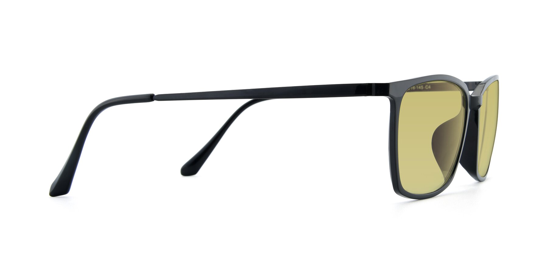 Side of XC-5009 in Black with Medium Champagne Tinted Lenses