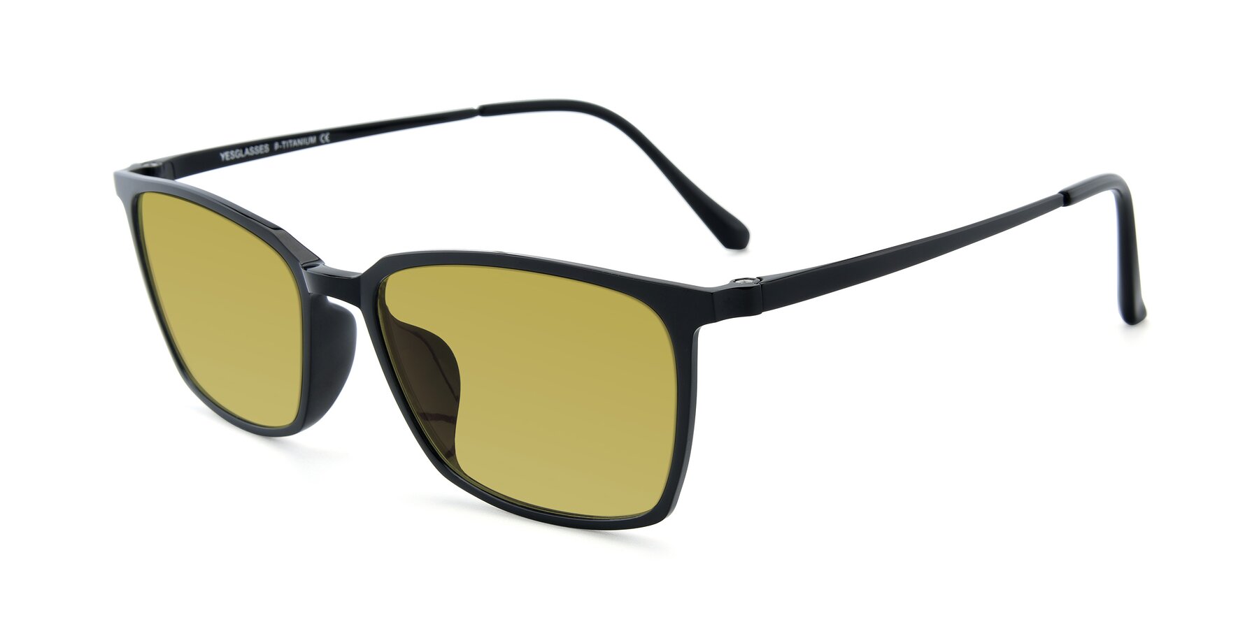 Angle of XC-5009 in Black with Champagne Tinted Lenses