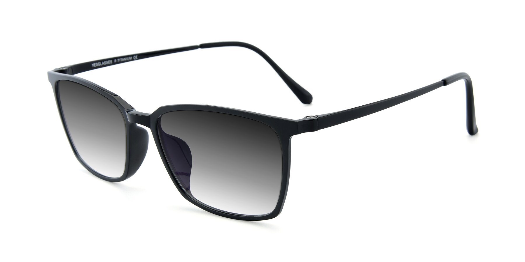 Angle of XC-5009 in Black with Gray Gradient Lenses