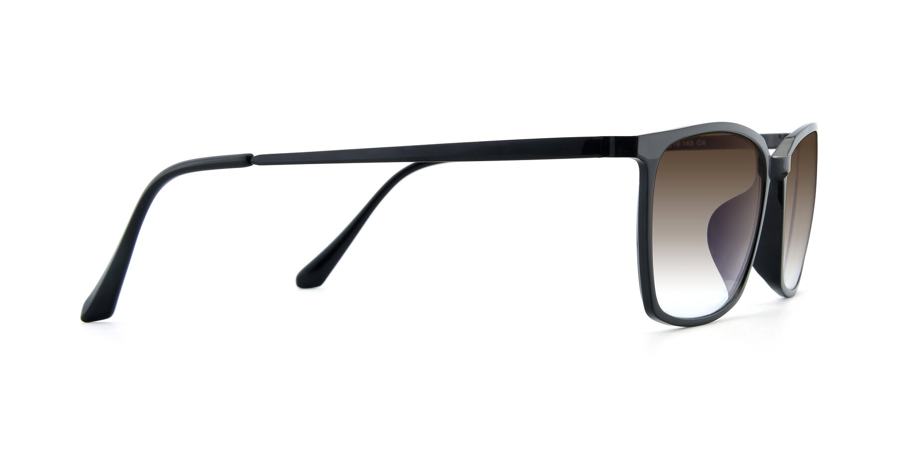 Side of XC-5009 in Black with Brown Gradient Lenses