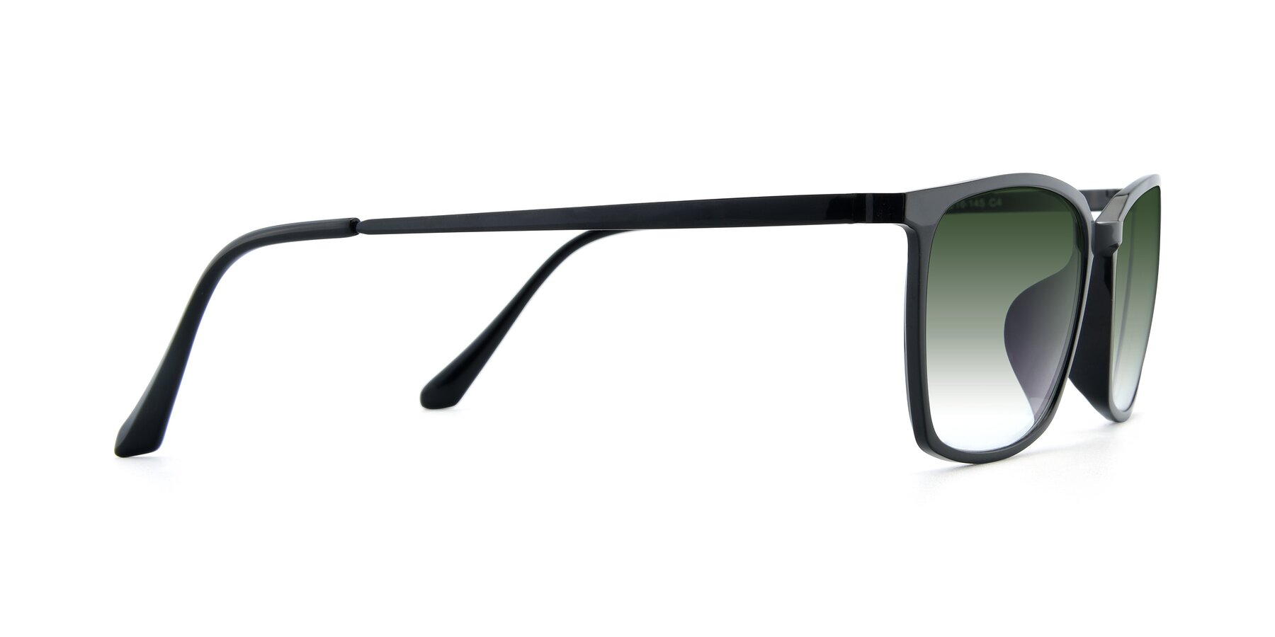 Side of XC-5009 in Black with Green Gradient Lenses