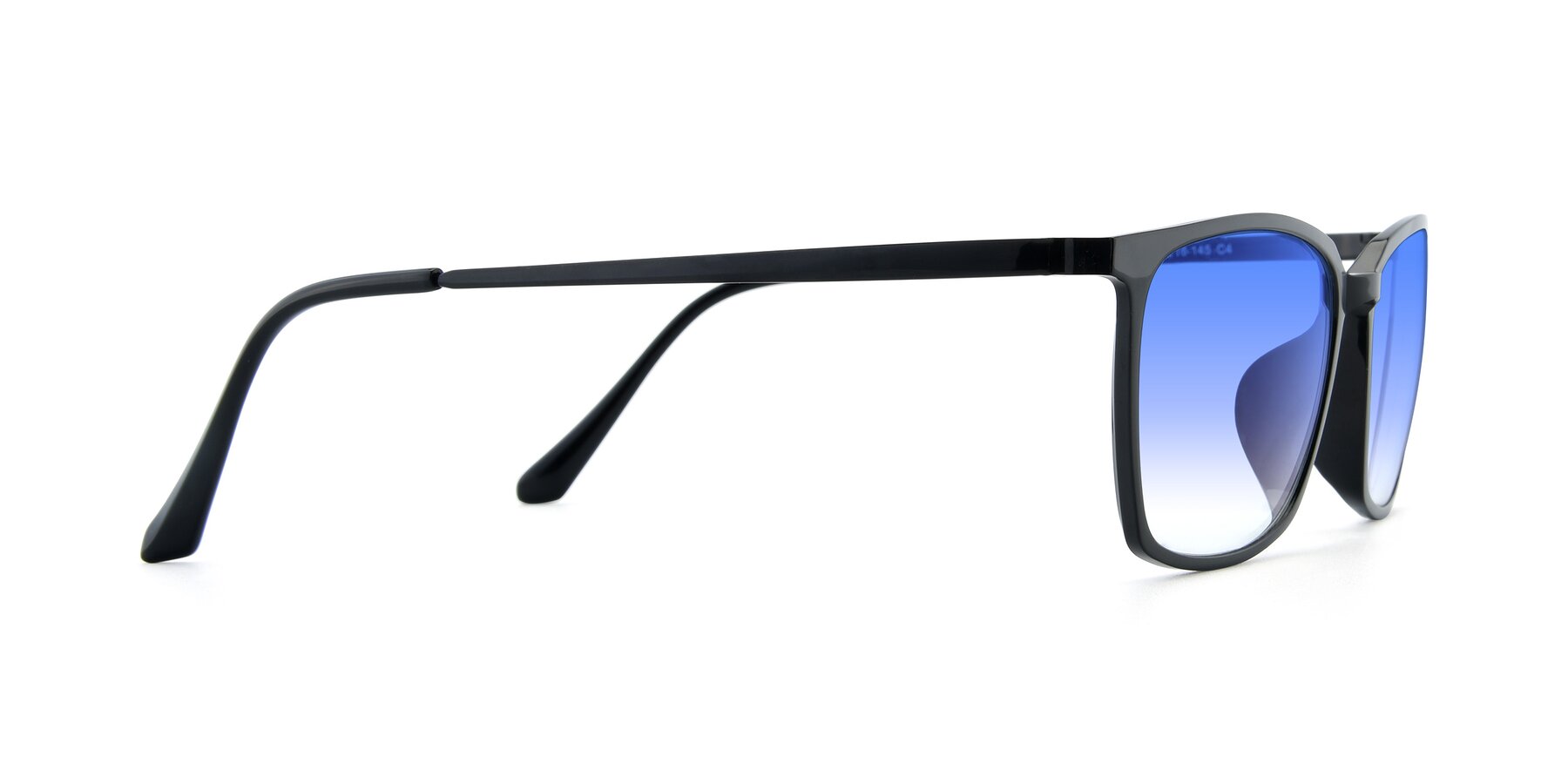 Side of XC-5009 in Black with Blue Gradient Lenses