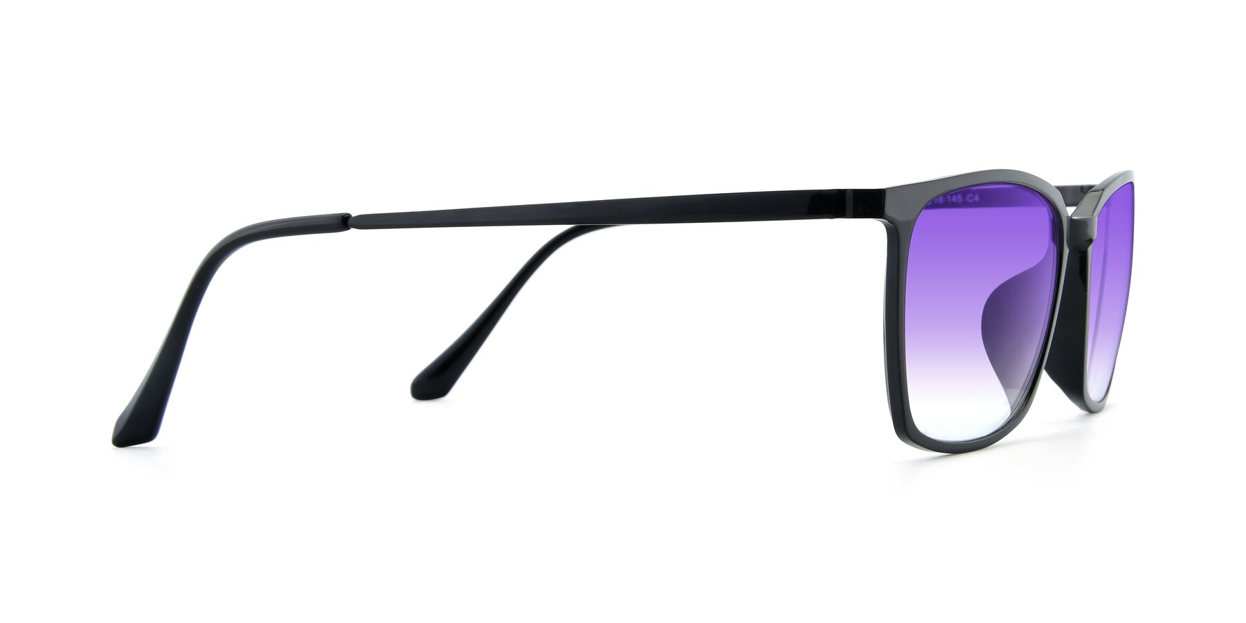 Side of XC-5009 in Black with Purple Gradient Lenses
