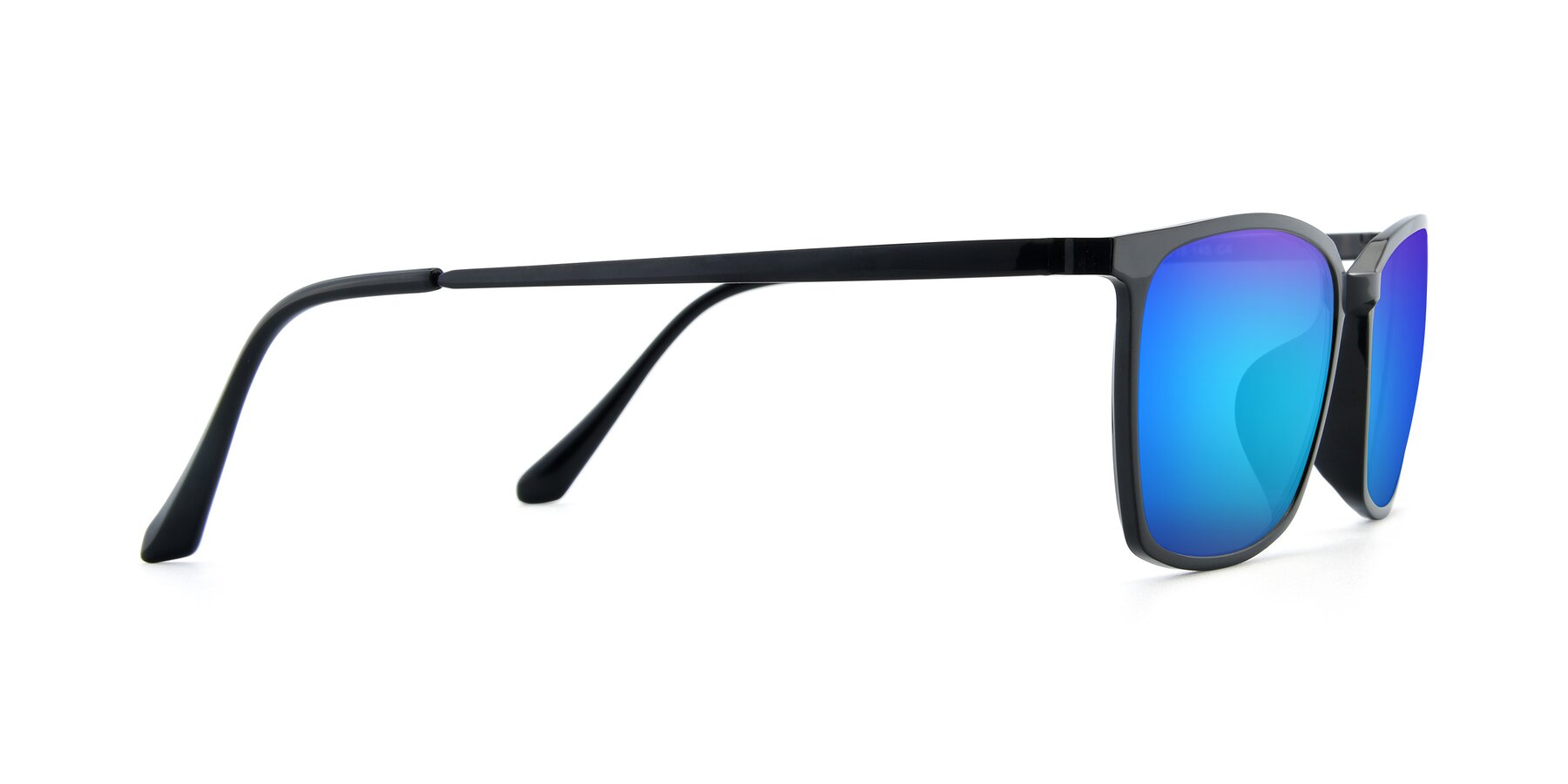 Side of XC-5009 in Black with Blue Mirrored Lenses