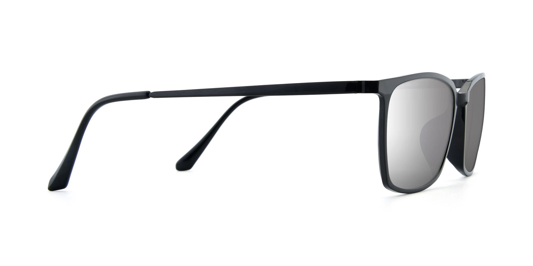 Side of XC-5009 in Black with Silver Mirrored Lenses