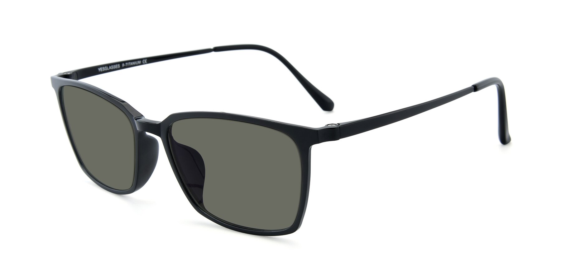 Angle of XC-5009 in Black with Gray Polarized Lenses