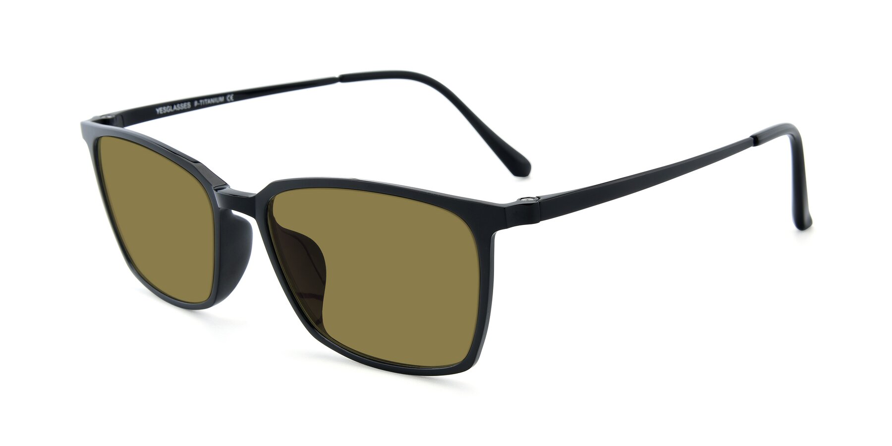 Angle of XC-5009 in Black with Brown Polarized Lenses