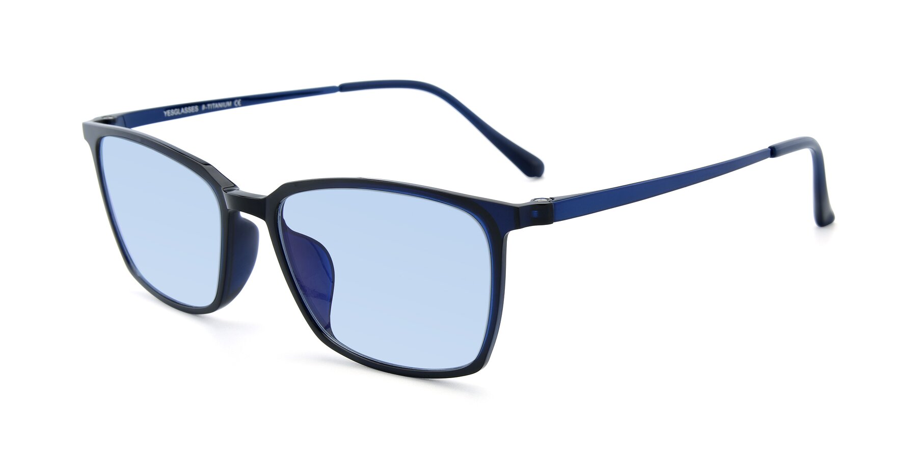 Angle of XC-5009 in Blue with Light Blue Tinted Lenses