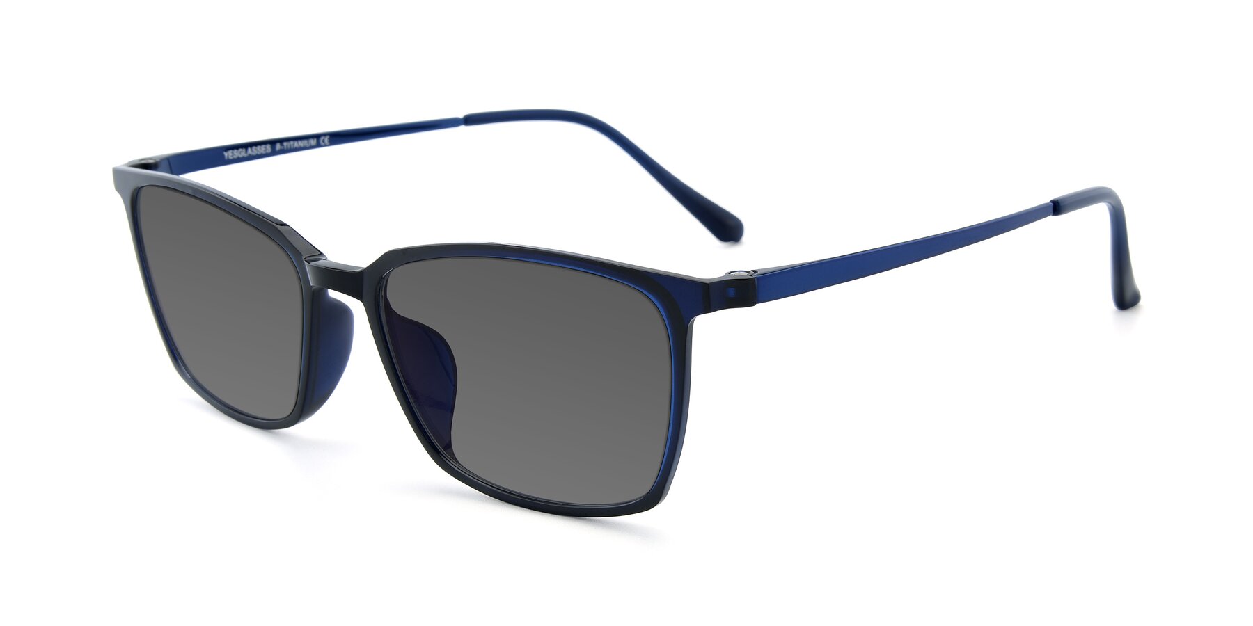 Angle of XC-5009 in Blue with Medium Gray Tinted Lenses
