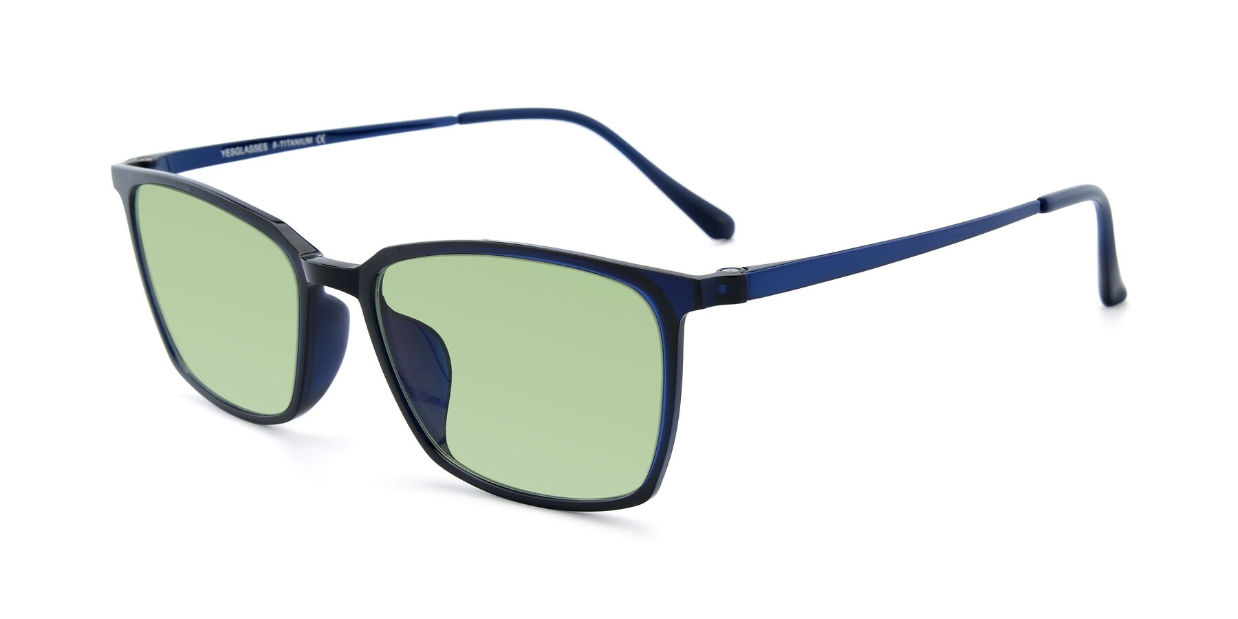 Angle of XC-5009 in Blue with Medium Green Tinted Lenses
