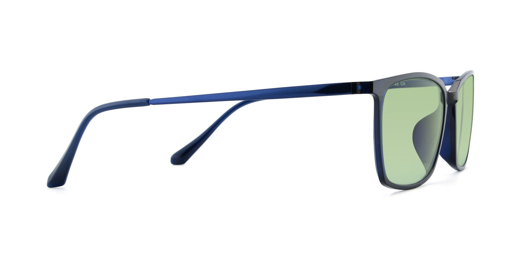 Side of XC-5009 in Blue with Medium Green Tinted Lenses