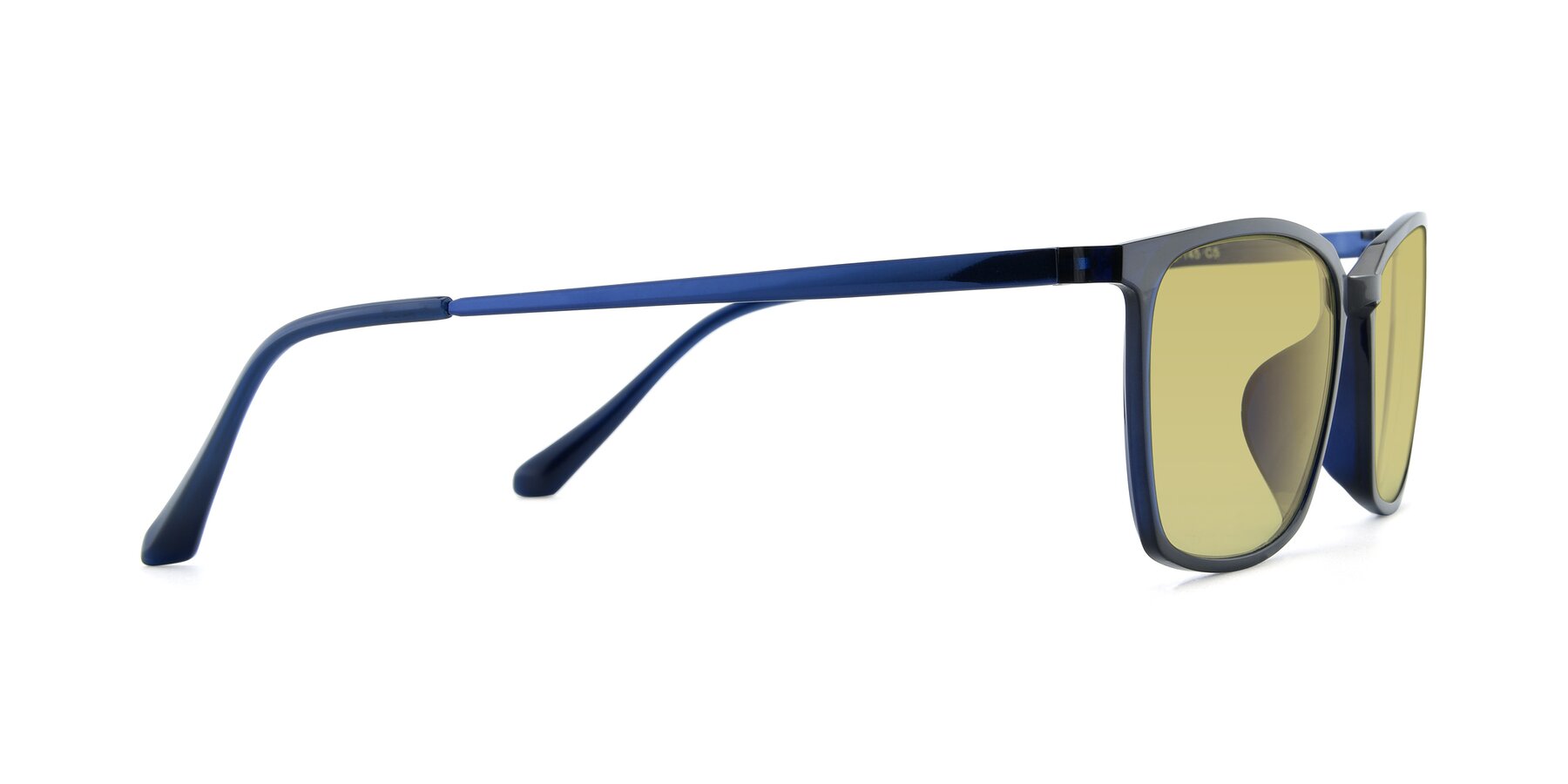 Side of XC-5009 in Blue with Medium Champagne Tinted Lenses